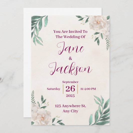 Grillige herfst trouwkaarten feestdagenkaart (Voorkant / Achterkant)