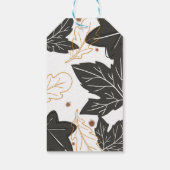 Grillige herfstbladeren en eikels favor cadeaulabel (Achterkant)