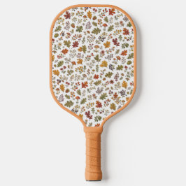 Grillige Herfstbladeren Paddenstoel Bos Patroon Pickleball Paddle