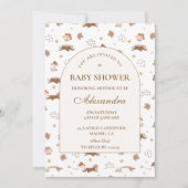 Grillige herfstbos babyshower kaart (Voorkant)