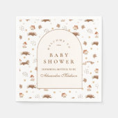 Grillige herfstbos babyshower servet (Voorkant)