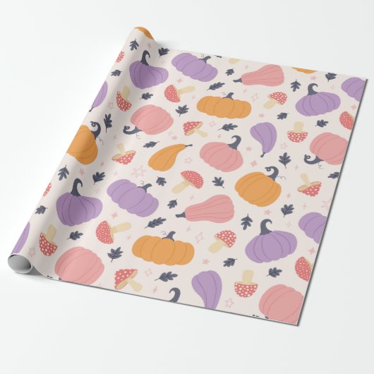 grillige herfstoogst cadeaupapier (Uitgerold)
