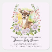 Grillige Herten Baby Borrel Sticker Vel (Voorkant)