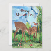 Grillige hertenmoederdag  feestdagenkaart (Voorkant)
