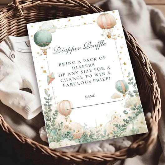 grillige heteluchtballon luierrapper informatiekaartje