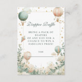 grillige heteluchtballon luierrapper informatiekaartje (Voorkant)