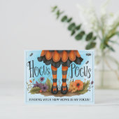 Grillige Hocus Pocus Halloweenmarketing Feestdagenkaart (Staand voorkant)