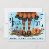 Grillige Hocus Pocus Halloweenmarketing Feestdagenkaart (Voorkant)