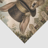 Grillige Hoedenmaker Haas Tissue Decoupage Papier (Detail)