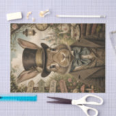 Grillige Hoedenmaker Haas Tissue Decoupage Papier (Craft)