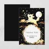 Grillige Hoeende Wolf Verjaardag Bedankkaart (Voorkant / Achterkant)