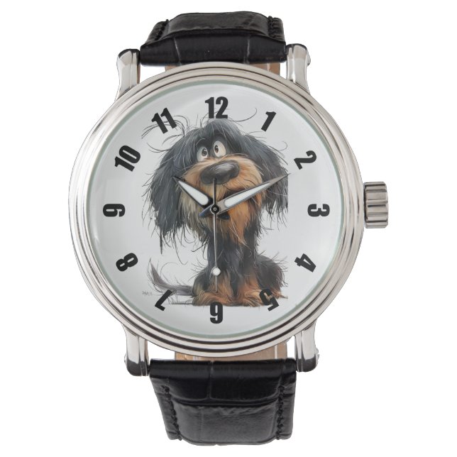 Grillige hond horloge (Voorkant)