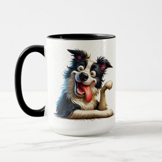 grillige hond mok (Links)