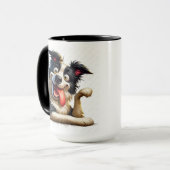 grillige hond mok (Voorkant links)