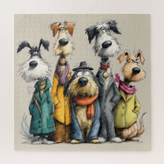 Grillige honden legpuzzel (Verticaal)