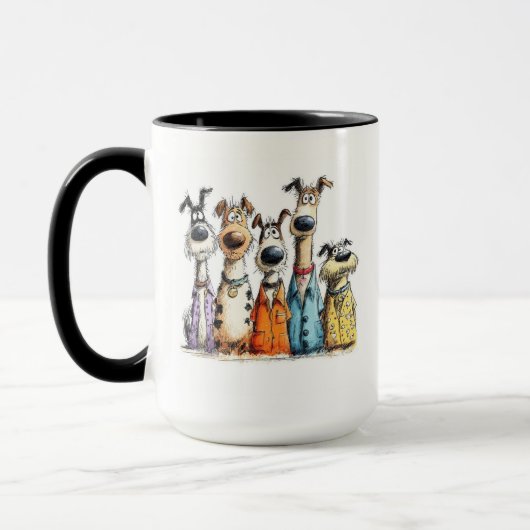 Grillige honden mok (Links)