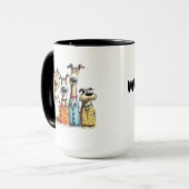 Grillige honden mok (Voorkant links)