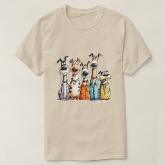 Grillige honden t-shirt (Design voorkant)