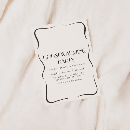 grillige housewarming-party uitnodigen kaart