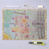 grillige huizen omheind tissuepapier (Craft)