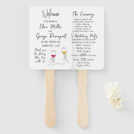 Grillige huwelijksprogramma waaier