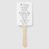 Grillige huwelijksprogramma waaier (Achterkant)
