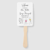 Grillige huwelijksprogramma waaier (Voorkant)