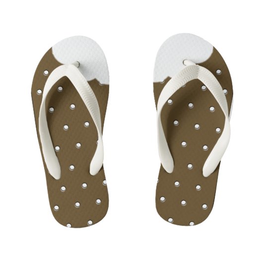 Grillige ijs sandwich kinder teenslippers (Voetbed)