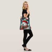 Grillige Ijsbeer Kerstmis Tote Bag (Op model)