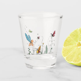 Grillige insectenglas, insect thema shot glas