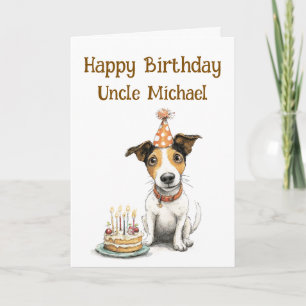 Grillige Jack Russell-hondenverjaardagskaart Kaart