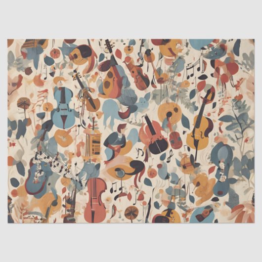 Grillige Jazz Melodie Tissuepapier (Voorkant)