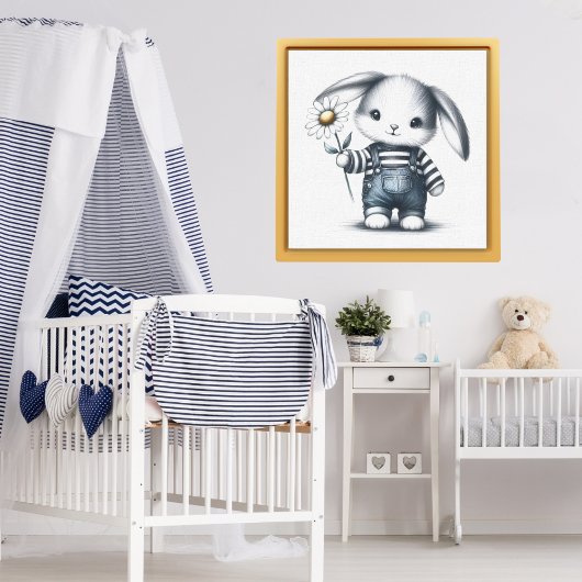 grillige jongen konijn poster