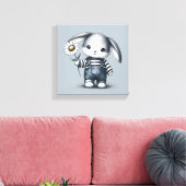 Grillige Jongens Konijn Canvas Afdruk (Insitu (Woonkamer))