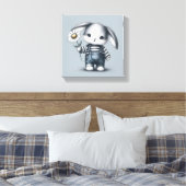 Grillige Jongens Konijn Canvas Afdruk (Insitu (Slaapkamer))