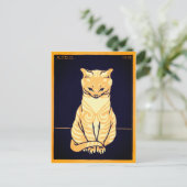  grillige Julie de Graag Sitting Cat Briefkaart (Staand voorkant)