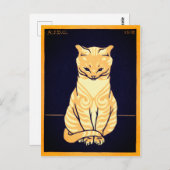  grillige Julie de Graag Sitting Cat Briefkaart (Voorkant / Achterkant)