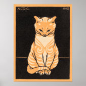  grillige Julie de Graag Sitting Cat Poster (Voorkant)