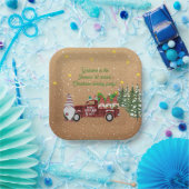 Grillige Kabouters op Kerstfeestfeestje in Rode Tr Papieren Bordje (Feest)