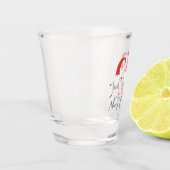 Grillige kabouters Vrolijk Kerstfeest Shot Glas (Links)