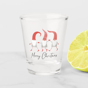 Grillige kabouters Vrolijk Kerstfeest Shot Glas
