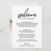 Grillige kalligrafie welkomstbrief & kaart (Voorkant / Achterkant)