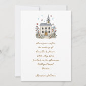 Grillige Kapel Doodle Bruiloft Kaart (Voorkant)