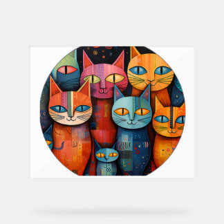 Grillige Kat Acryl Bord