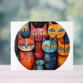 Grillige Kat Acryl Bord (Neutraal)