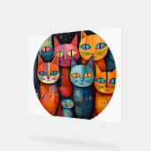 Grillige Kat Acryl Bord (Hoek)