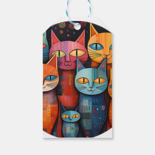 Grillige Kat Cadeaulabel (Achterkant)