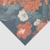 Grillige Kat in de Bloementuin Tissuepapier (Detail)