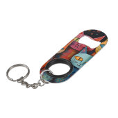 Grillige Kat Mini Flessenopener (Voorkant Gekanteld)