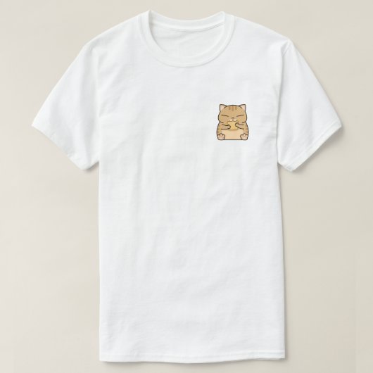 grillige kat toast meter t-shirt (Design voorkant)